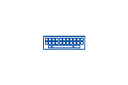 Keyboard line icon concept. Keyboard