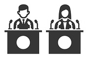 Public Speaker Icon Set