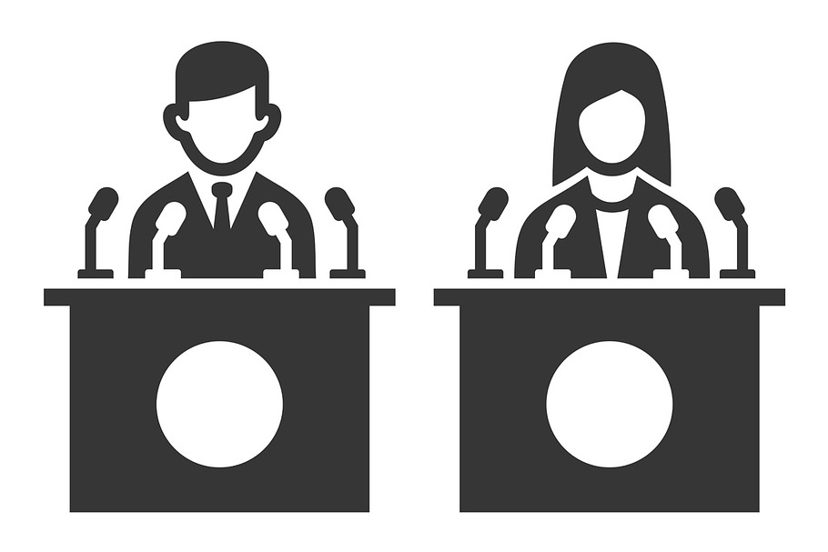 Public Speaker Icon Set in Icons - product preview 8