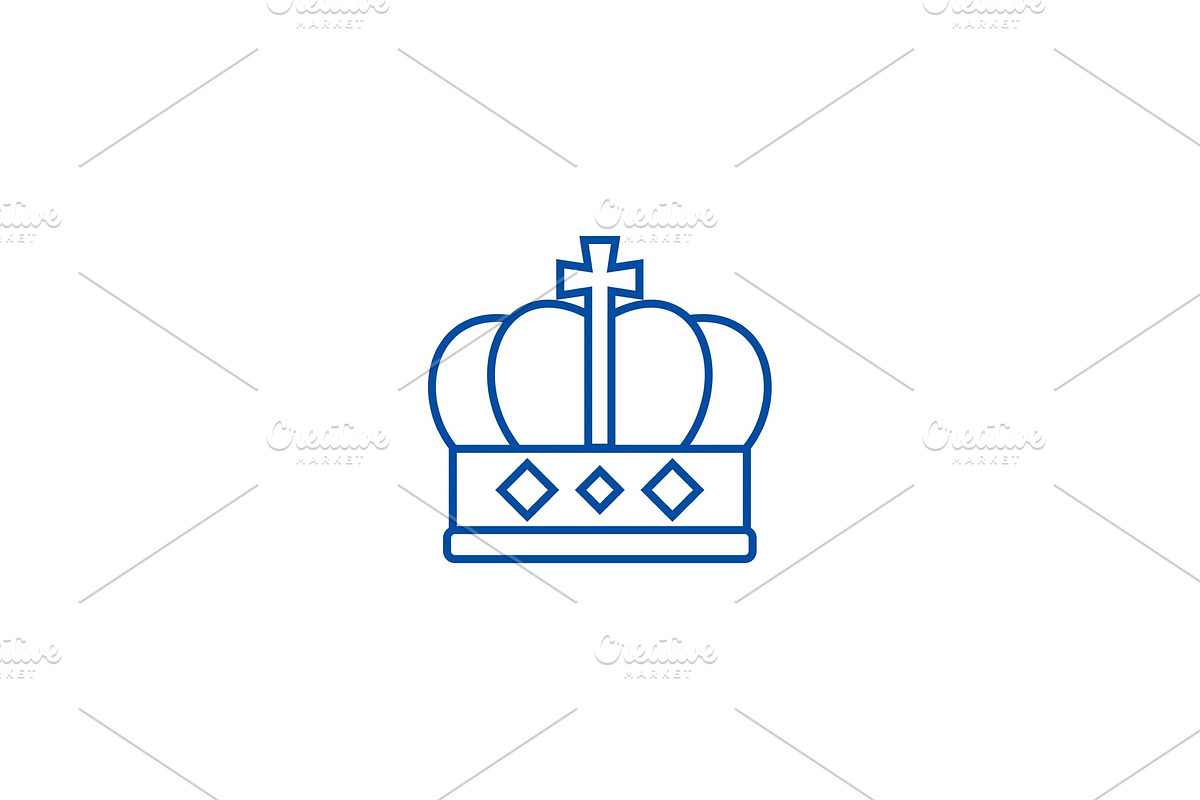 King crown line icon concept. King in Illustrations - product preview 8