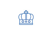 King crown line icon concept. King