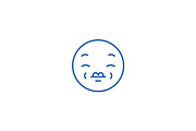 Kissing emoji_1 line icon concept