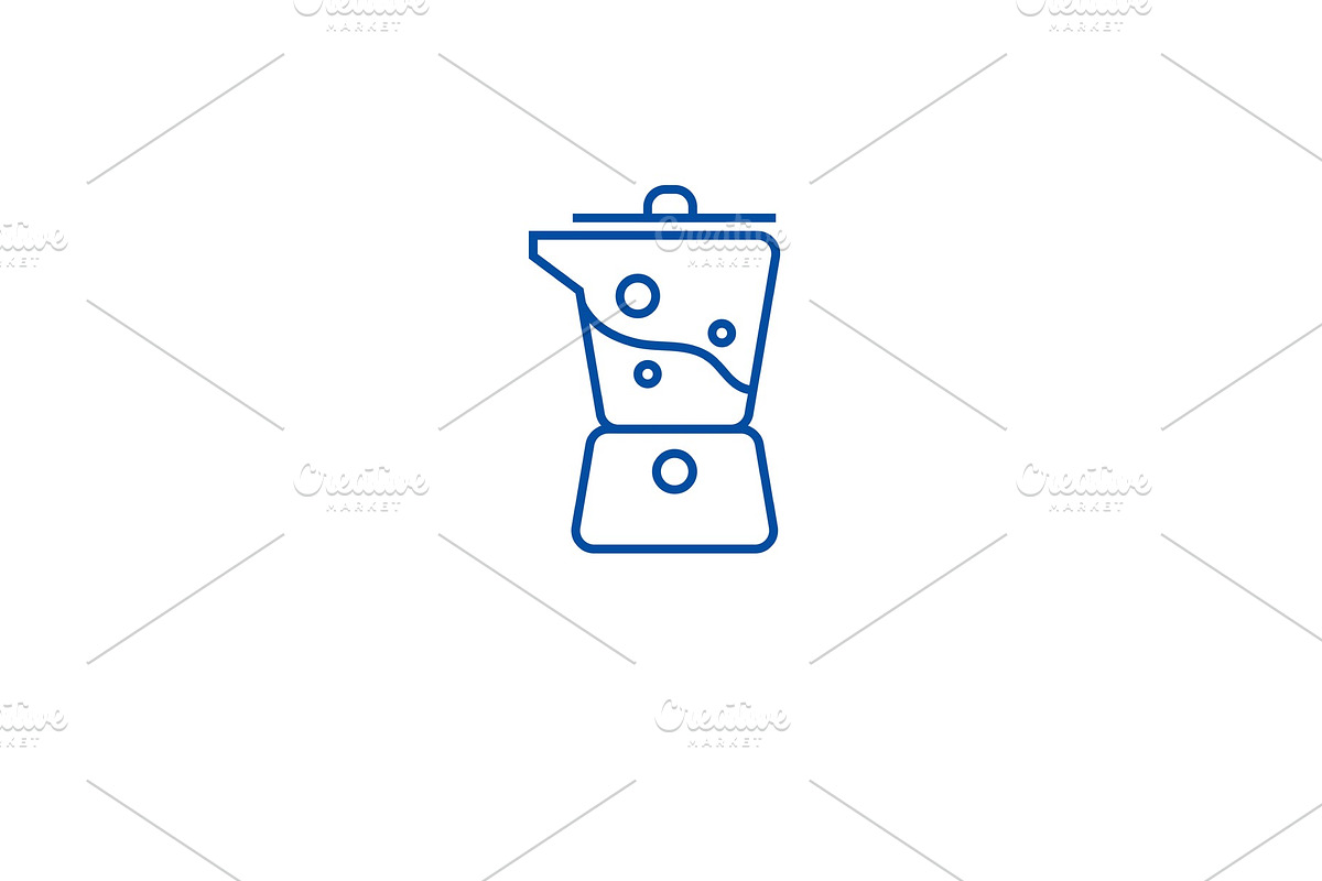 Kitchen blender line icon concept in Illustrations - product preview 8