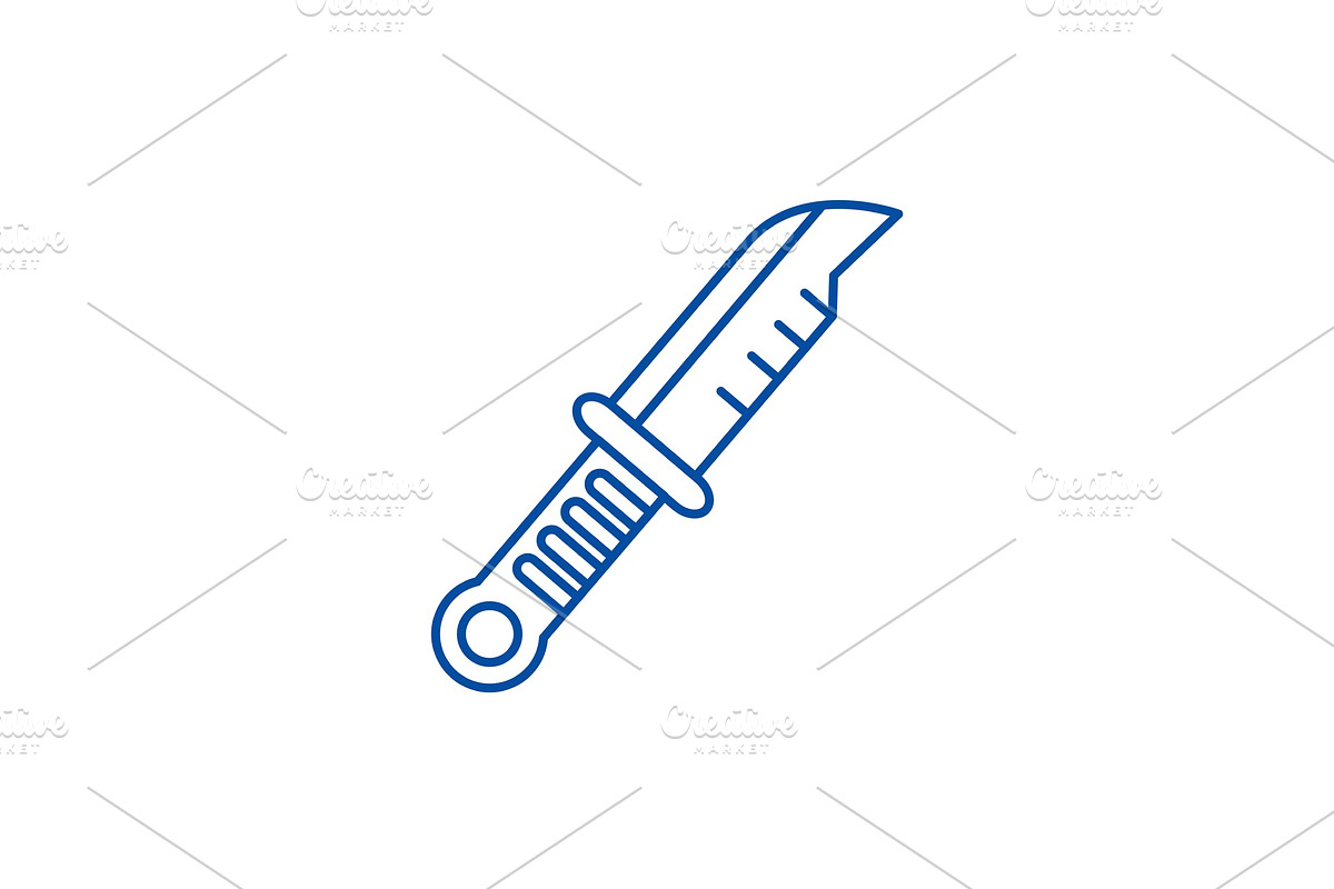 Knife sign line icon concept. Knife in Illustrations - product preview 8