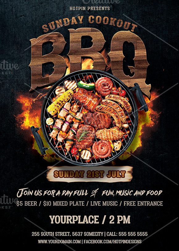 Barbecue Bbq Flyer in Flyer Templates - product preview 1