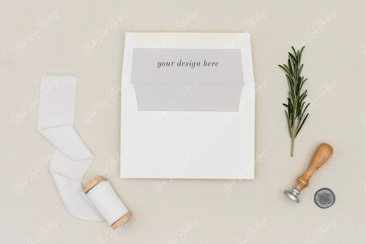 Envelope Mockup | Wedding Mockup in Product Mockups - product preview 8