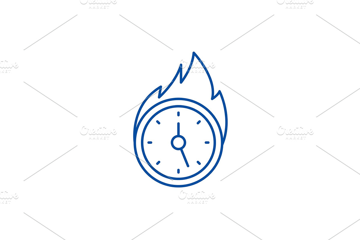Lack of time line icon concept. Lack in Illustrations - product preview 8