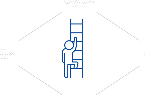Ladder of opportunity line icon