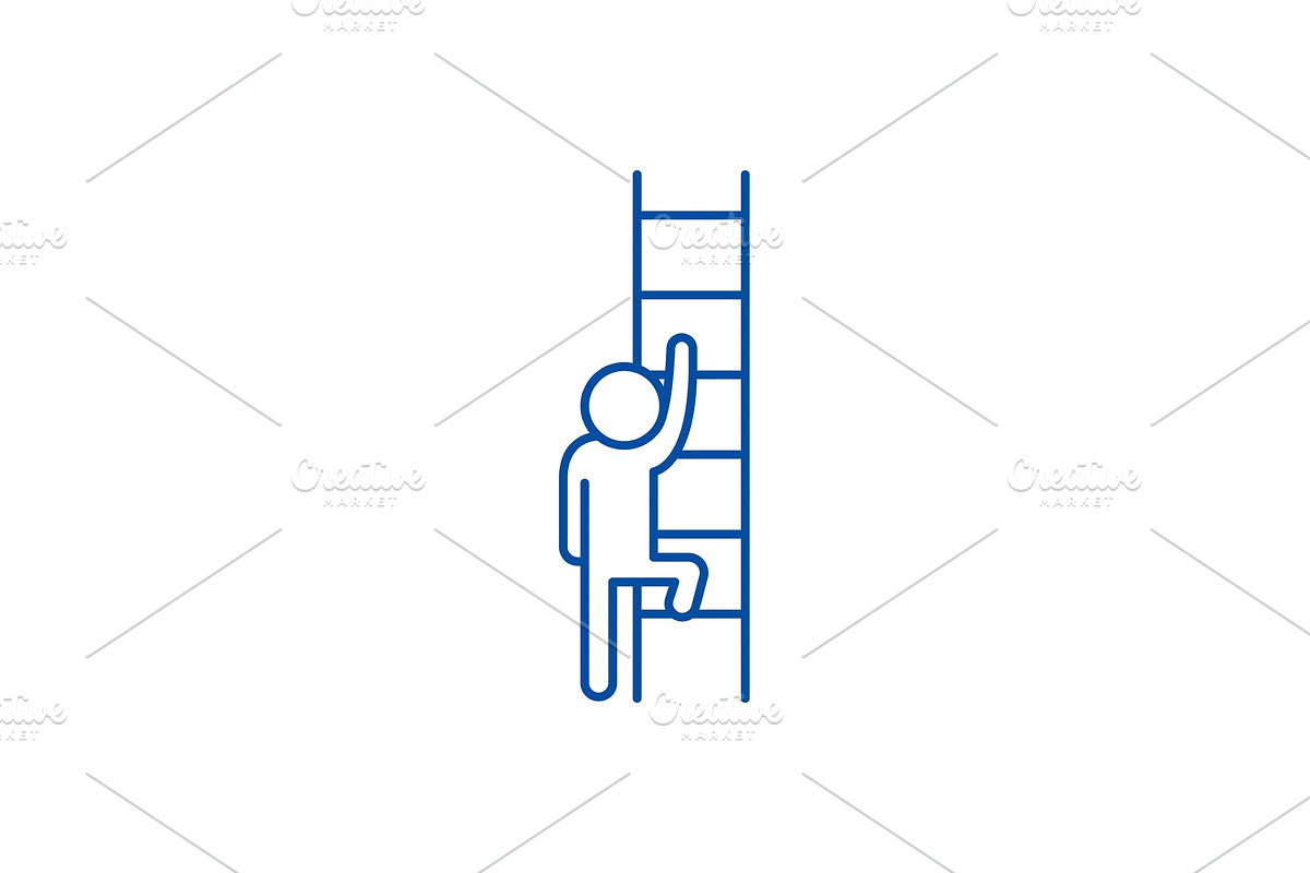 Ladder of opportunity line icon in Illustrations - product preview 8