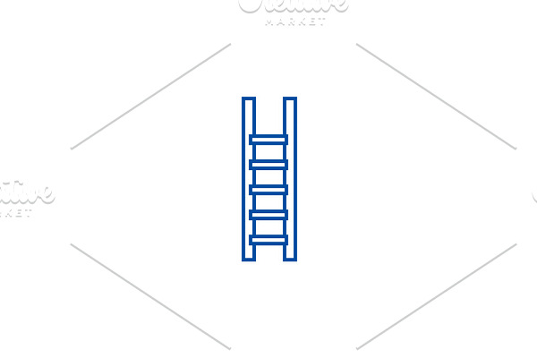 Ladder,stairs line icon concept