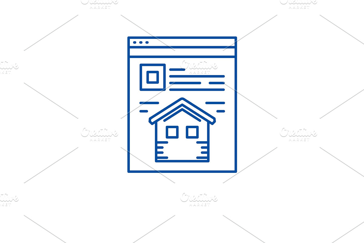 Landing page line icon concept in Illustrations - product preview 8