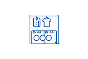 Laundry,washhouse line icon concept
