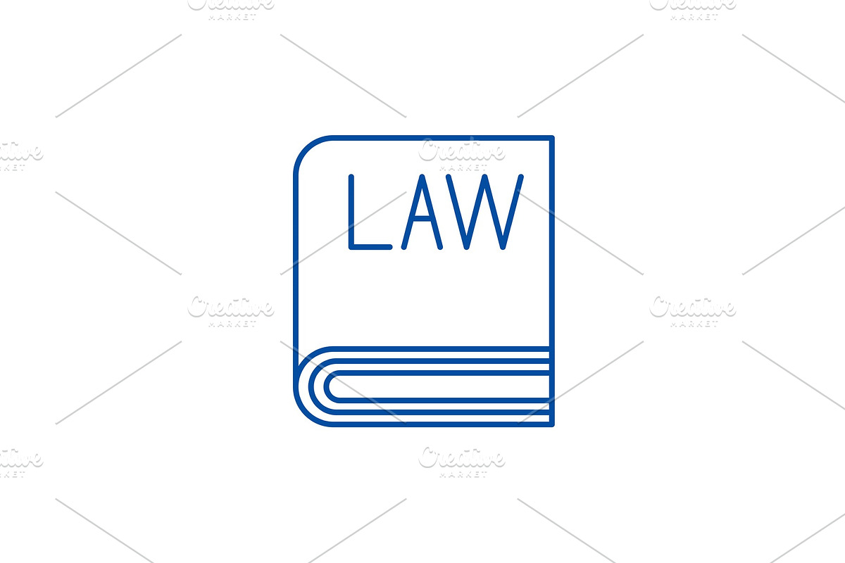 Law line icon concept. Law flat in Illustrations - product preview 8