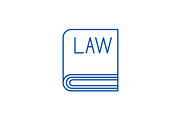 Law line icon concept. Law flat