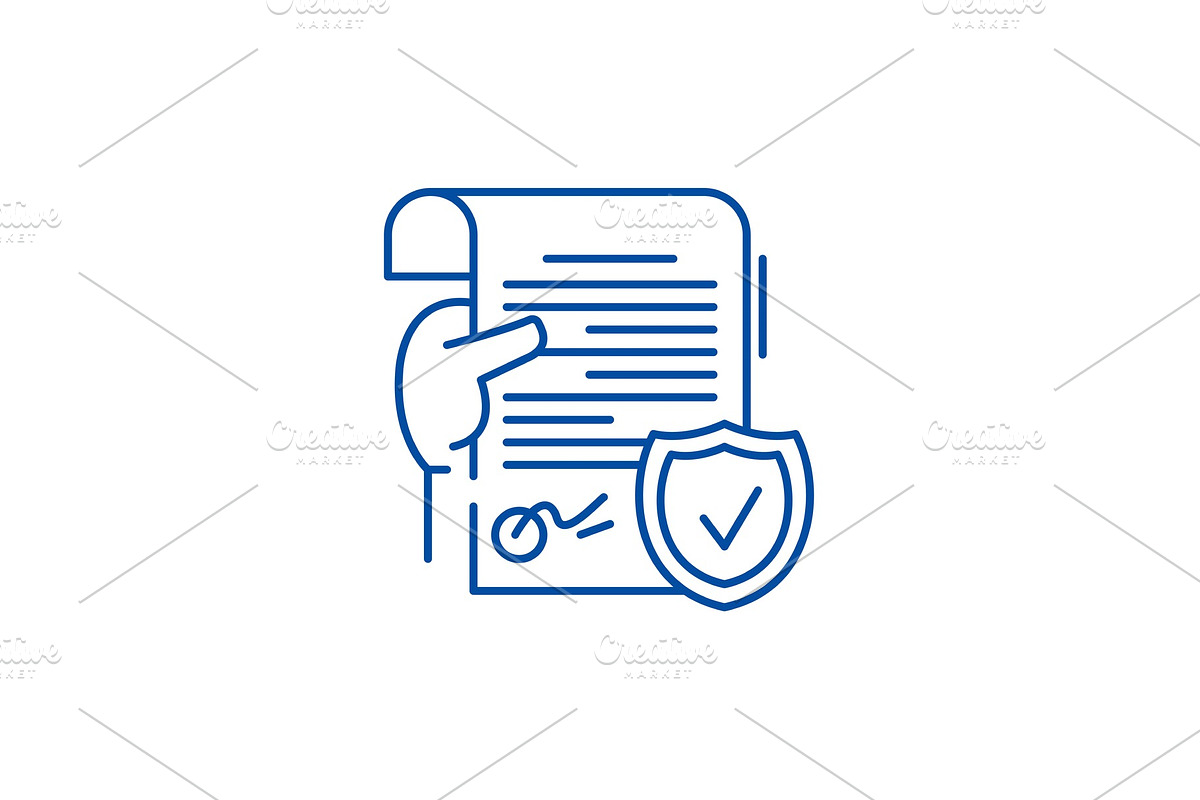 Legal document line icon concept in Illustrations - product preview 8