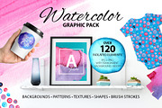 Watercolor graphic pack