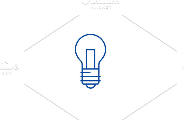 Light lamp line icon concept. Light