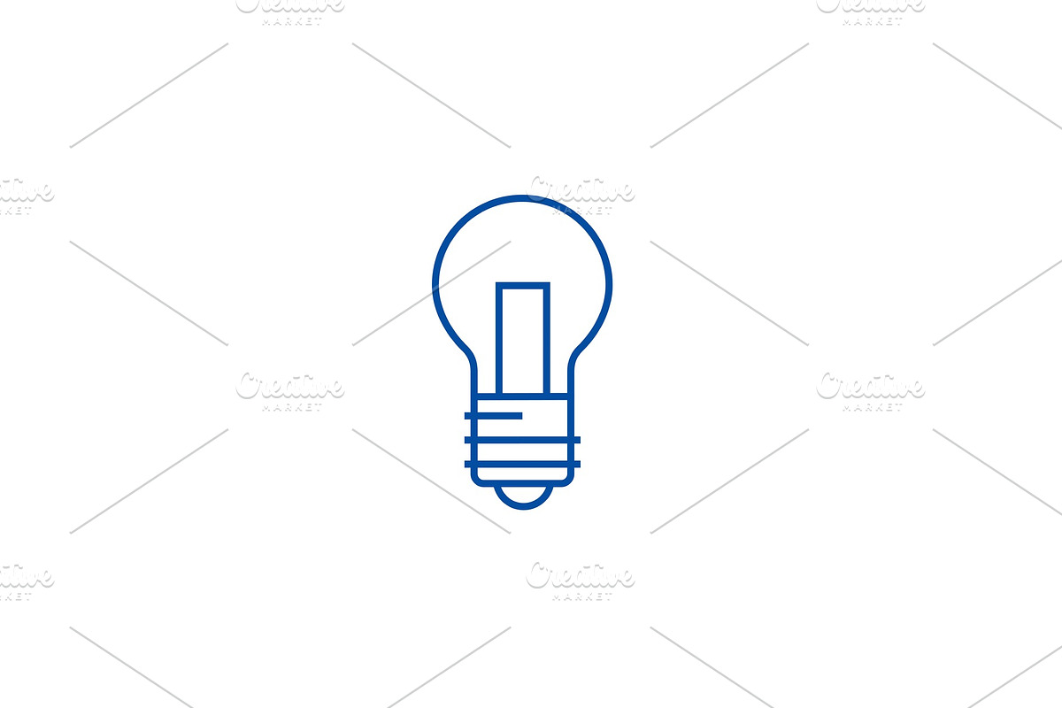 Light lamp line icon concept. Light in Objects - product preview 8