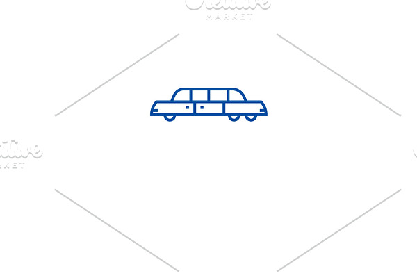 Limousine line icon concept