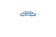 Limousine line icon concept
