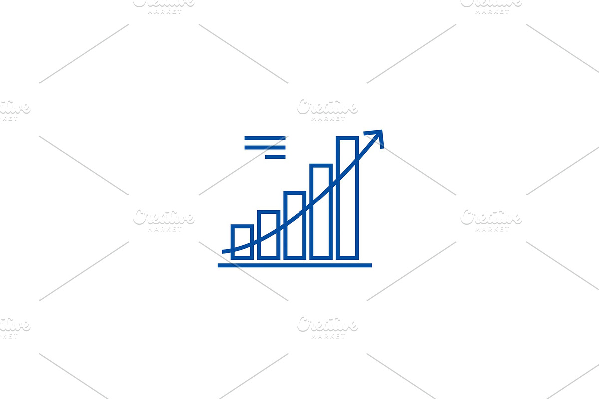 Line chart line icon concept. Line in Illustrations - product preview 8