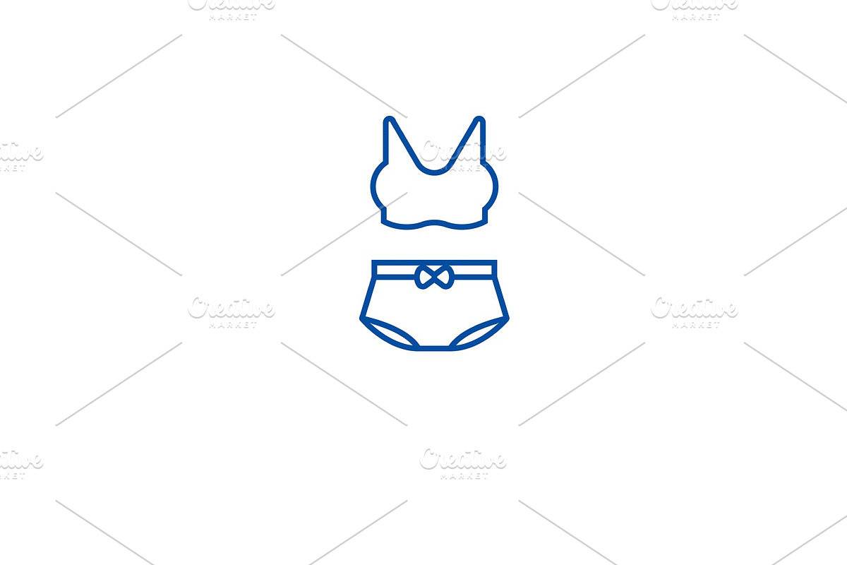 Lingierie bikini line icon concept in Illustrations - product preview 8