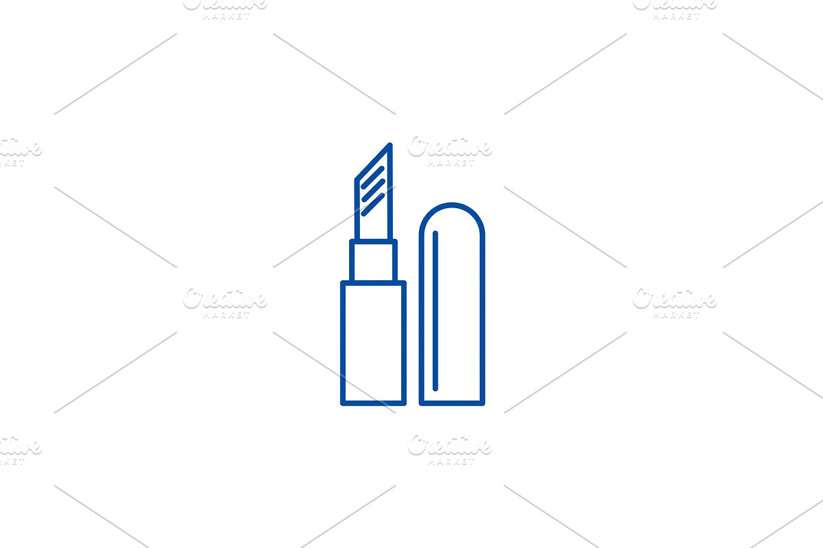 Lipstick line icon concept. Lipstick in Illustrations - product preview 8