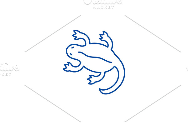 Lizard line icon concept. Lizard