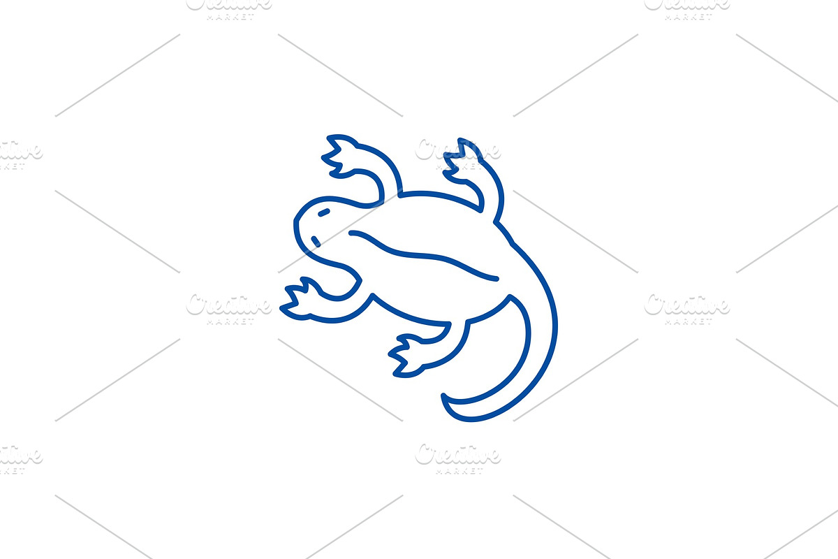 Lizard line icon concept. Lizard in Illustrations - product preview 8