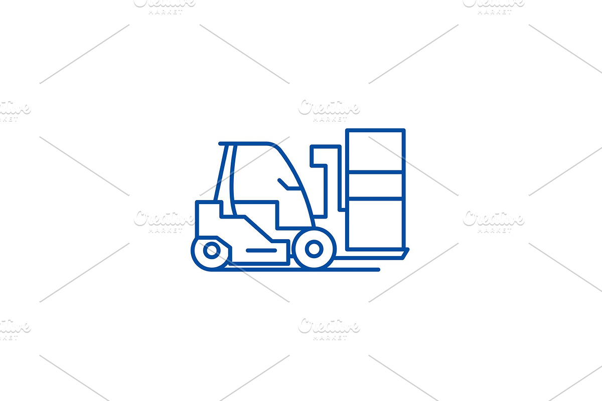 Loader line icon concept. Loader in Illustrations - product preview 8