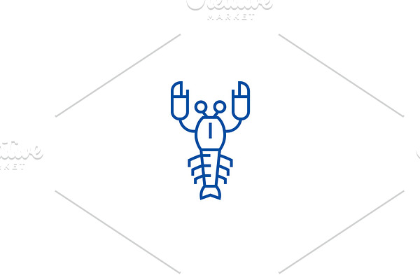 Lobster line icon concept. Lobster