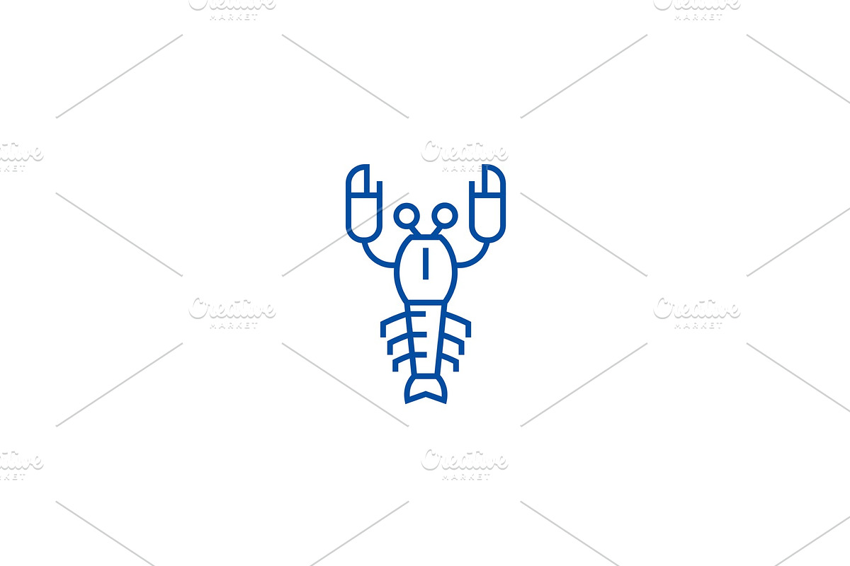 Lobster line icon concept. Lobster in Illustrations - product preview 8