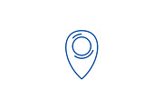 Local pointer line icon concept