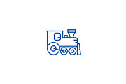 Locomotive line icon concept