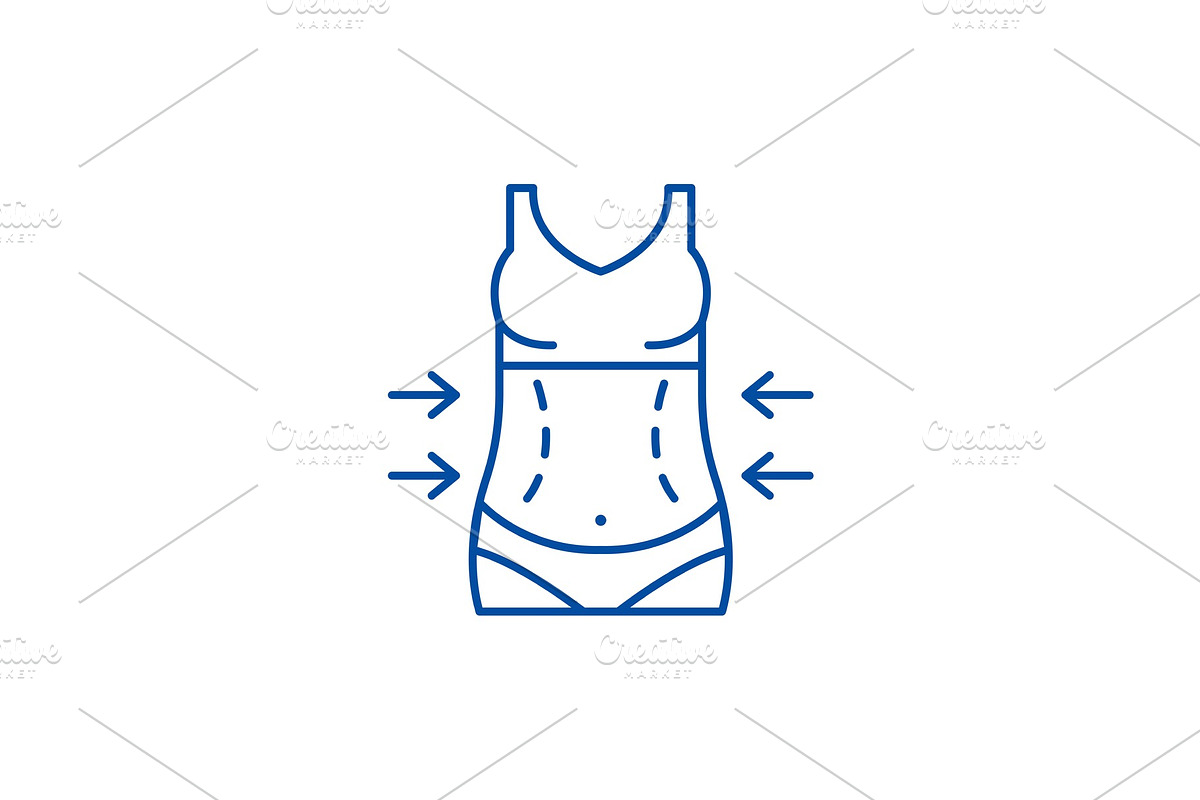 Lose weight line icon concept. Lose in Illustrations - product preview 8