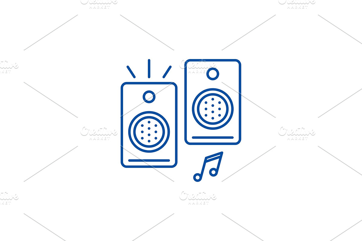Loudspeakers line icon concept in Objects - product preview 8