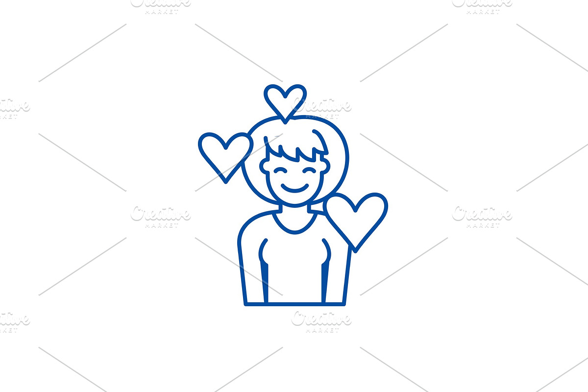 Love line icon concept. Love flat in Illustrations - product preview 8