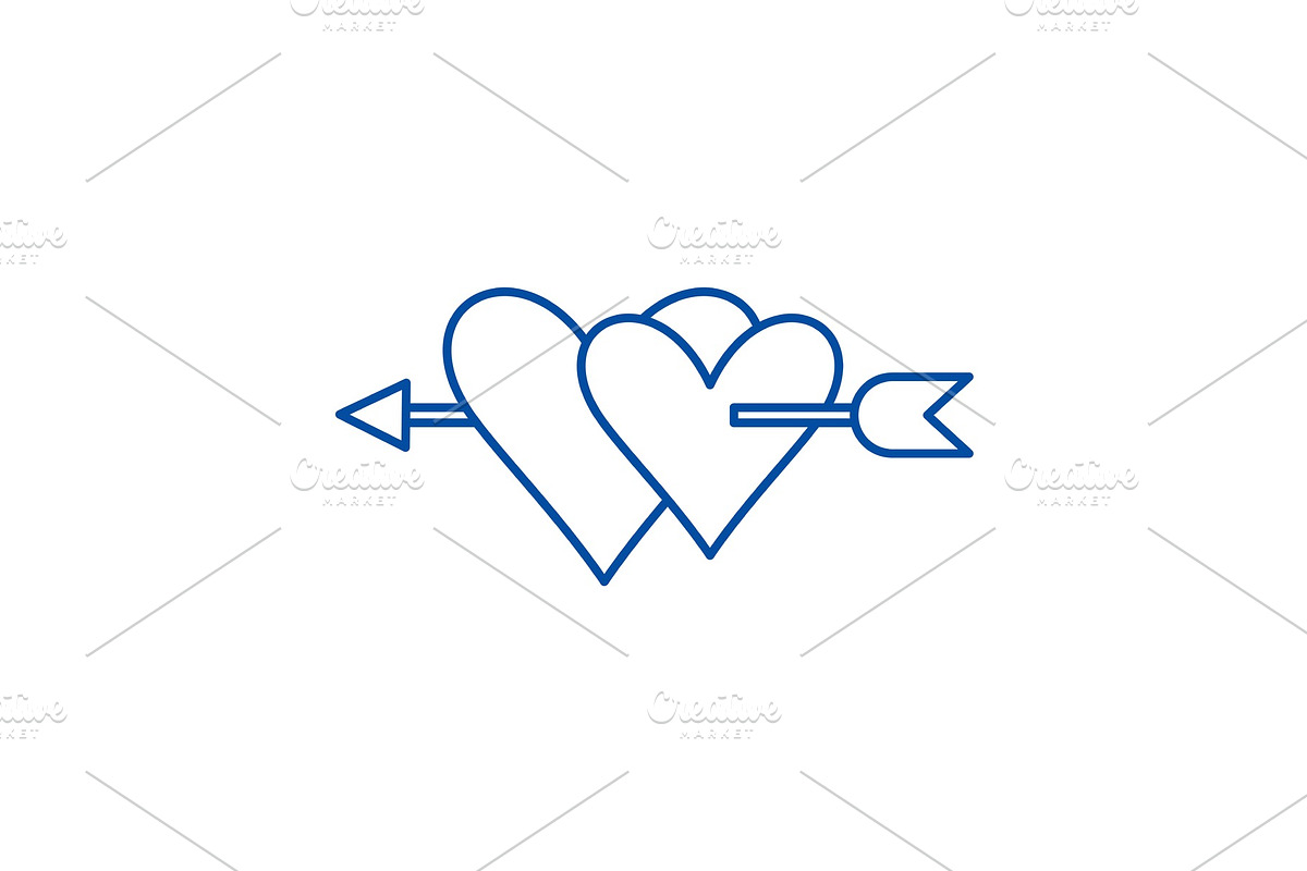 Love symbol line icon concept. Love in Objects - product preview 8