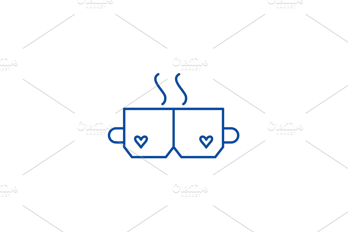 Love tea line icon concept. Love tea in Illustrations - product preview 8