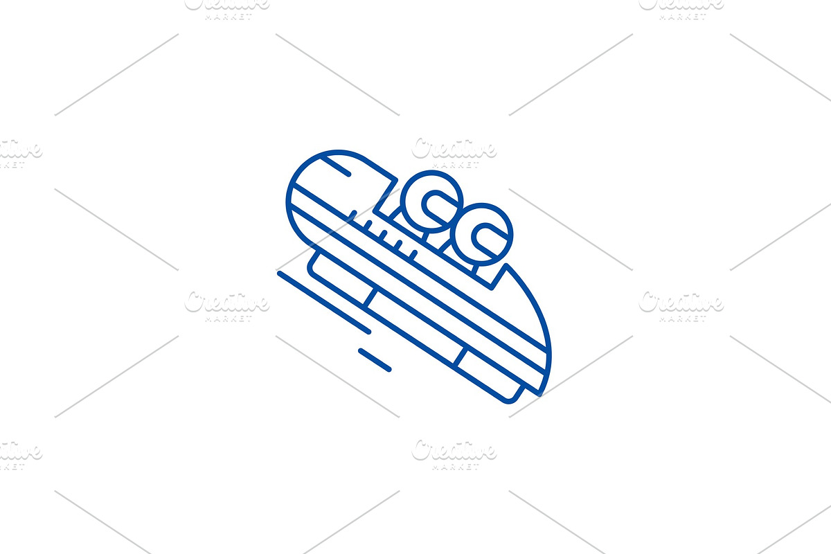 Luge line icon concept. Luge flat in Illustrations - product preview 8