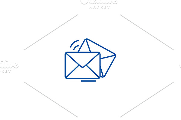 Mail,email,envelope line icon