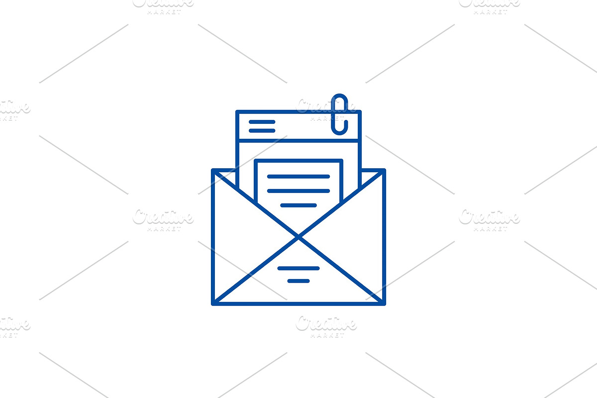 Mailing list line icon concept in Illustrations - product preview 8