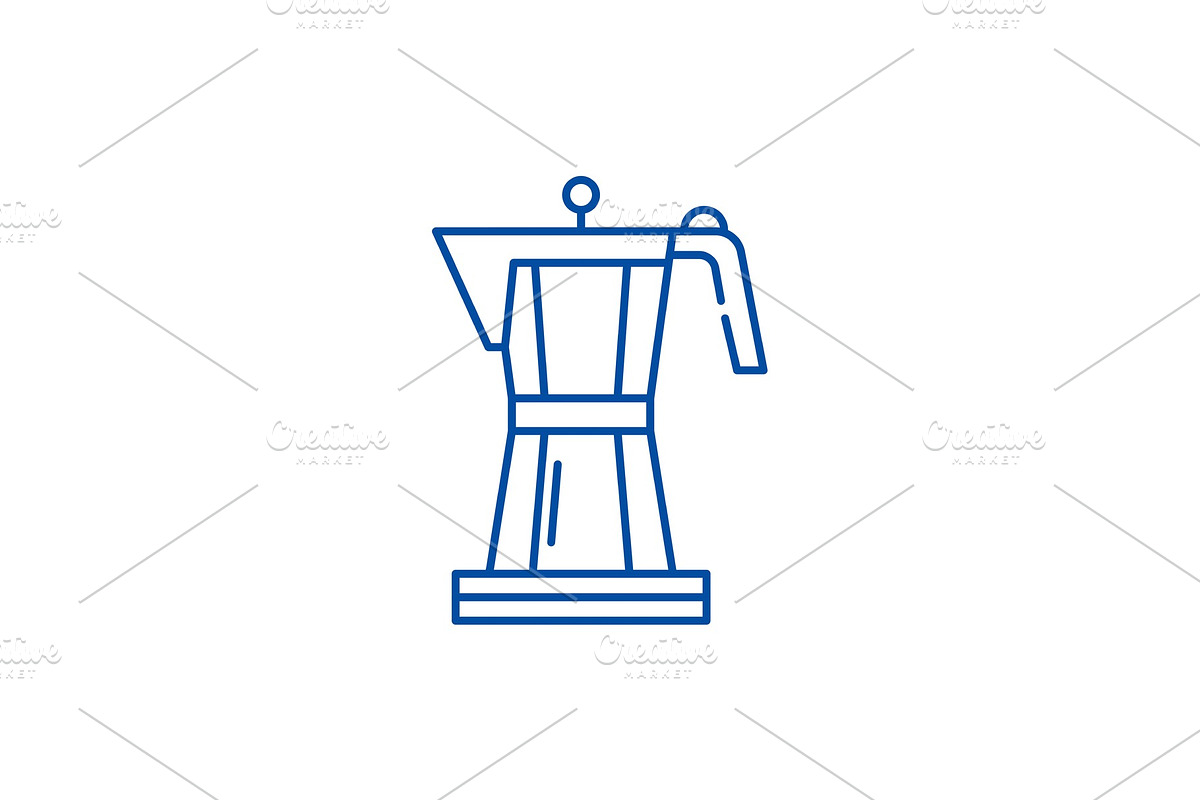 Making coffee line icon concept in Illustrations - product preview 8