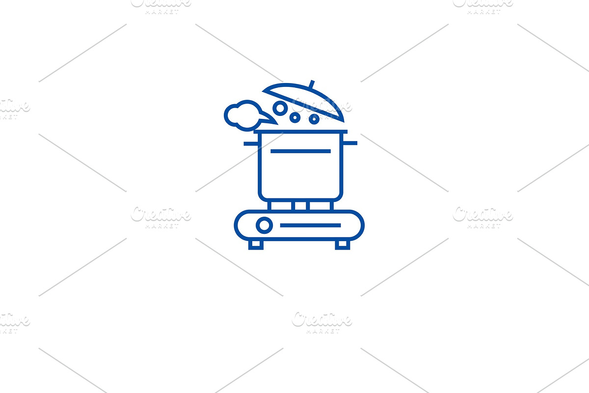 Making soup line icon concept in Illustrations - product preview 8