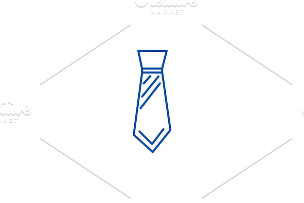Male tie line icon concept. Male tie