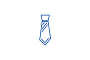 Male tie line icon concept. Male tie