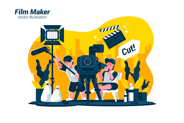 Film Maker - Vector Illustration