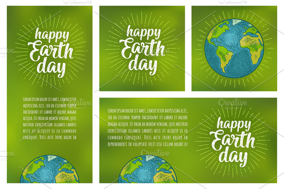 Happy Earth Day handwriting in Illustrations - product preview 8