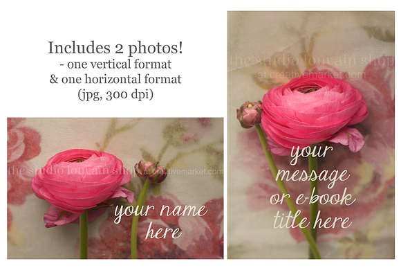 Styled Stock Photo-Pink Vintage Duo in Mockup Templates - product preview 1