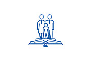 Family law line icon concept. Family